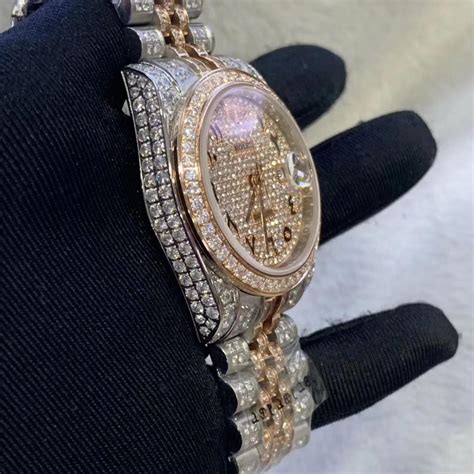 fake bustdown rolex|moissanite bust down rolex.